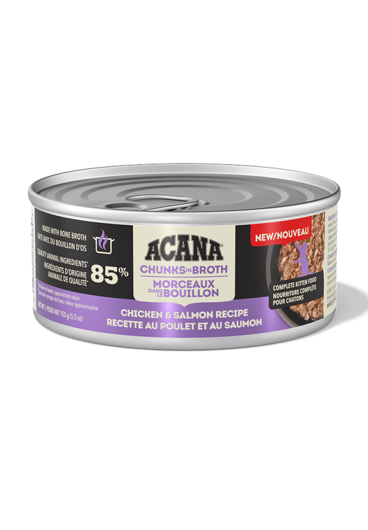 Morceaux dans le bouillon Recette au poulet et au saumon pour chatons